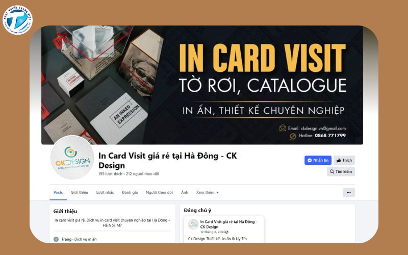 CK Design - Địa chỉ in card visit đẹp tại Hà Nội